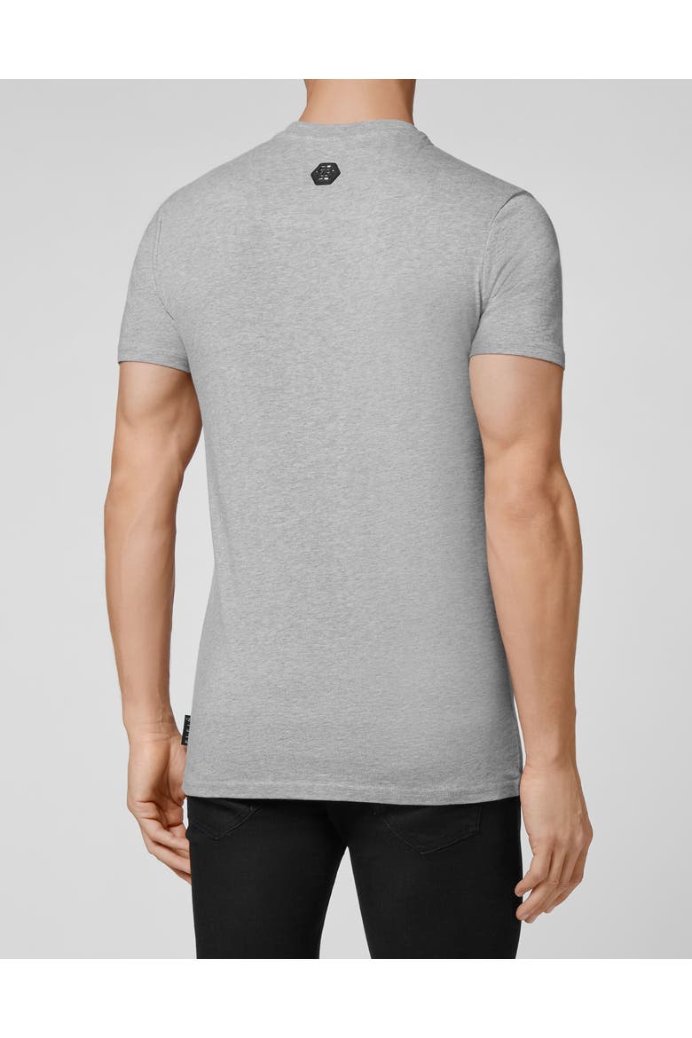 T-Shirt Round Neck Hexagon Men, Alternate, color, grey