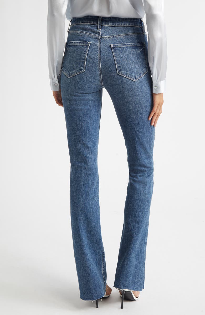 L'AGENCE Ruth High Waist Raw Hem Straight Leg Jeans, Alternate, color, Fair Oak