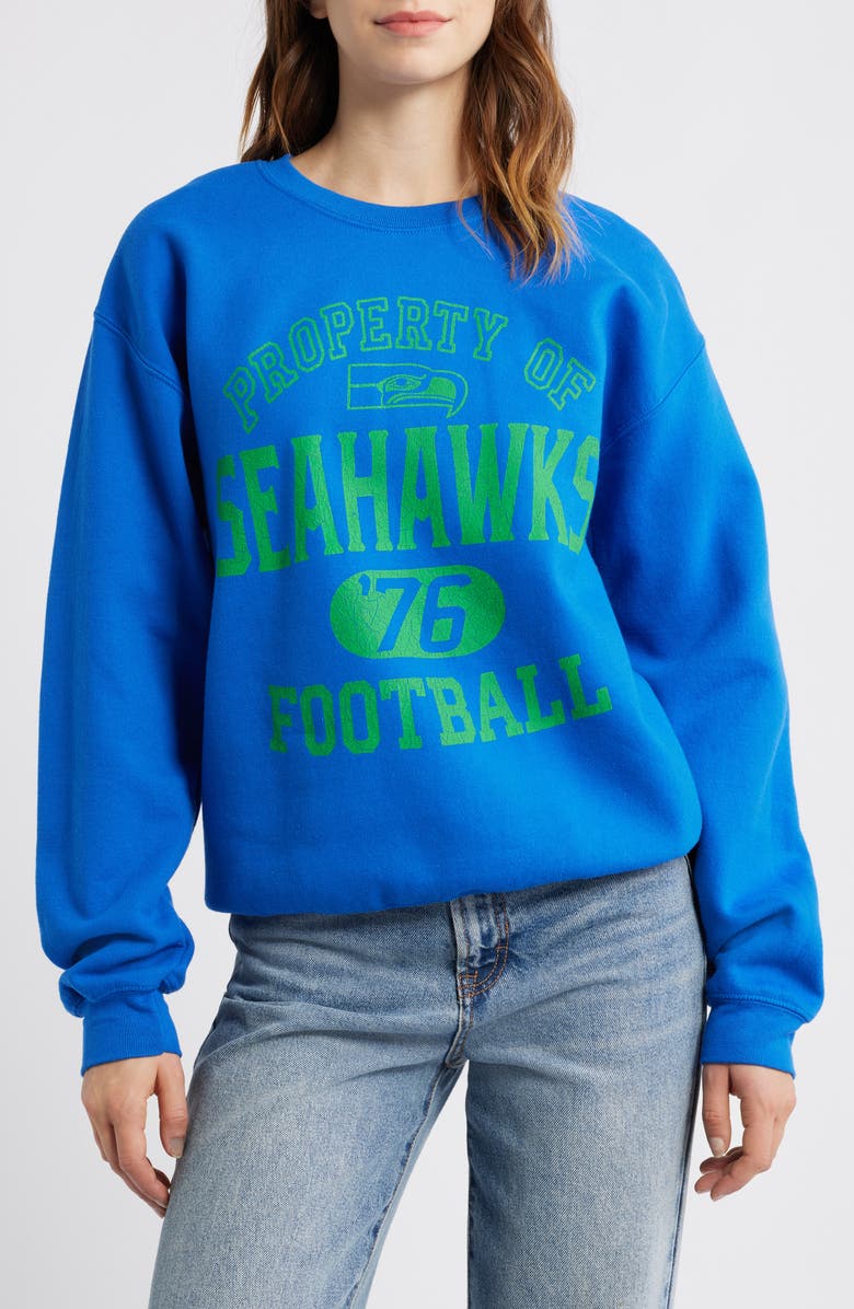 Junk Food NFL Seahawks Property Graphic Sweatshirt, Main, color, Royal