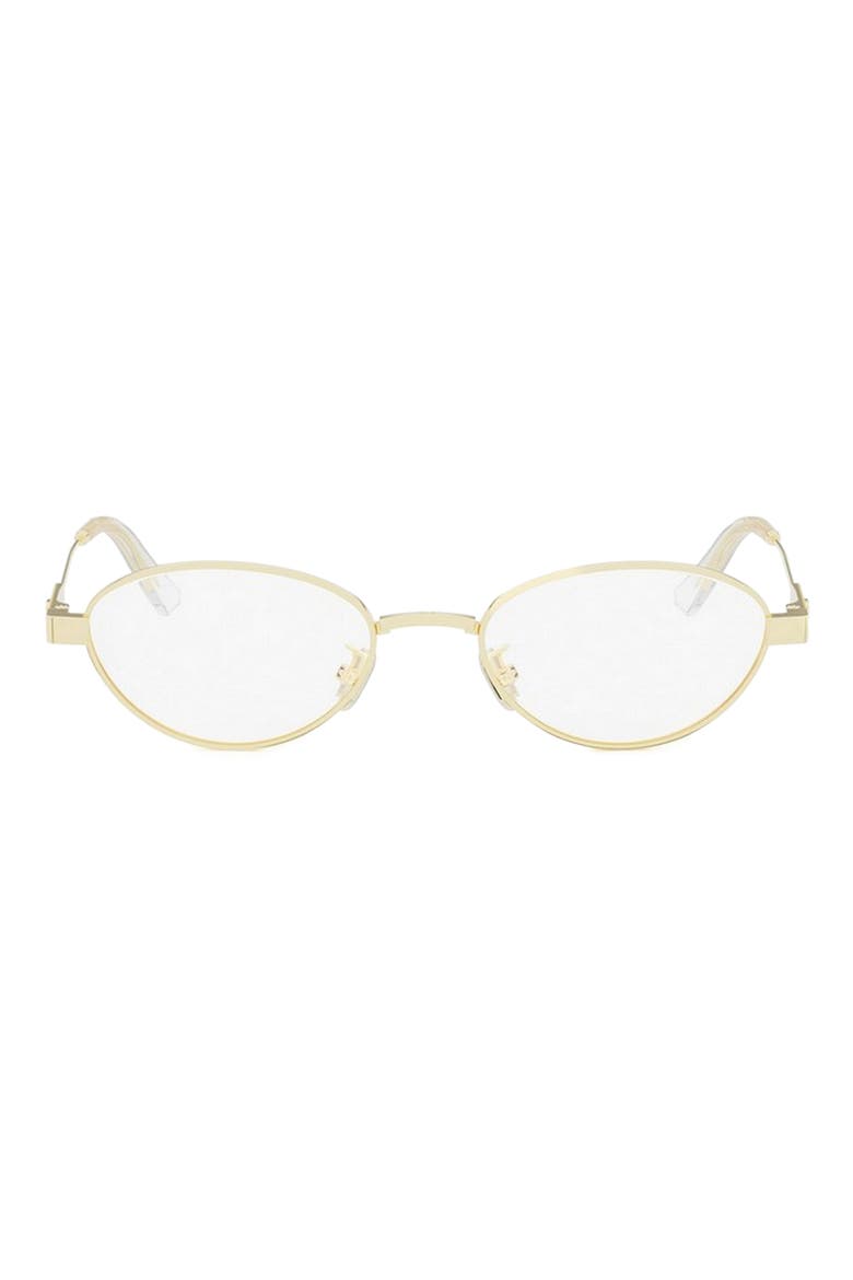 'DiorCannage O B3U 51mm Oval Glasses, Main, color, SHINY GOLD DH
