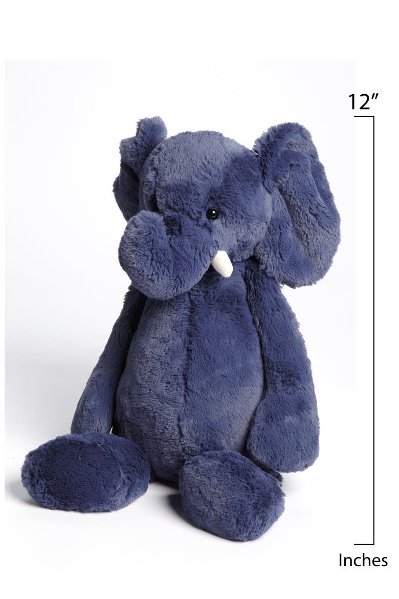 Bashful Elephant Stuffed Animal, Alternate, color, BLUE