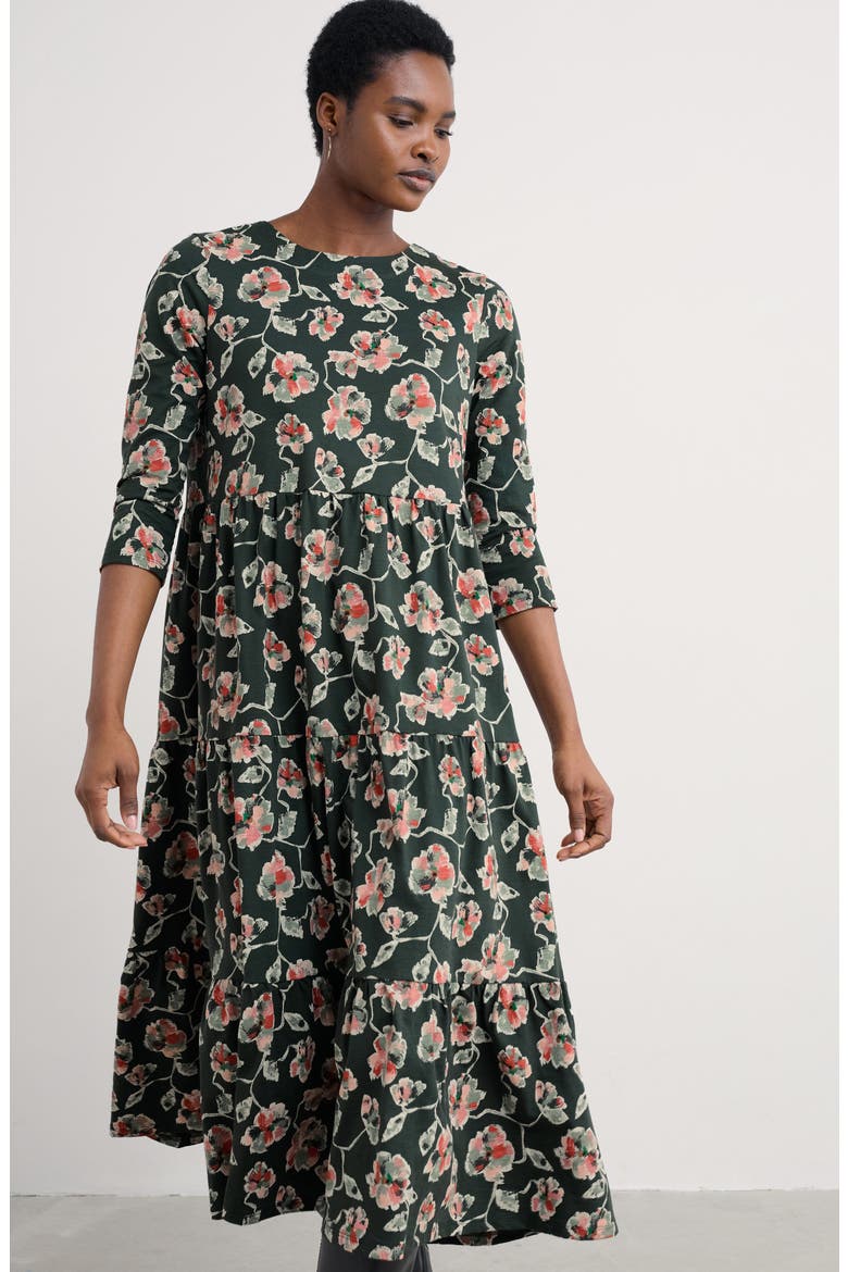 Line Strokes Floral Print Dress video
