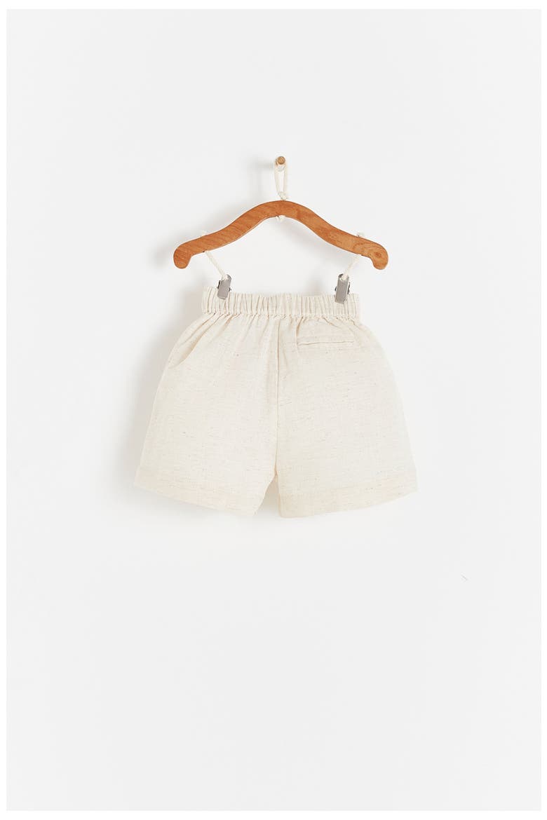 Premium Cotton Linen Short for Infant, Alternate, color, Ivory