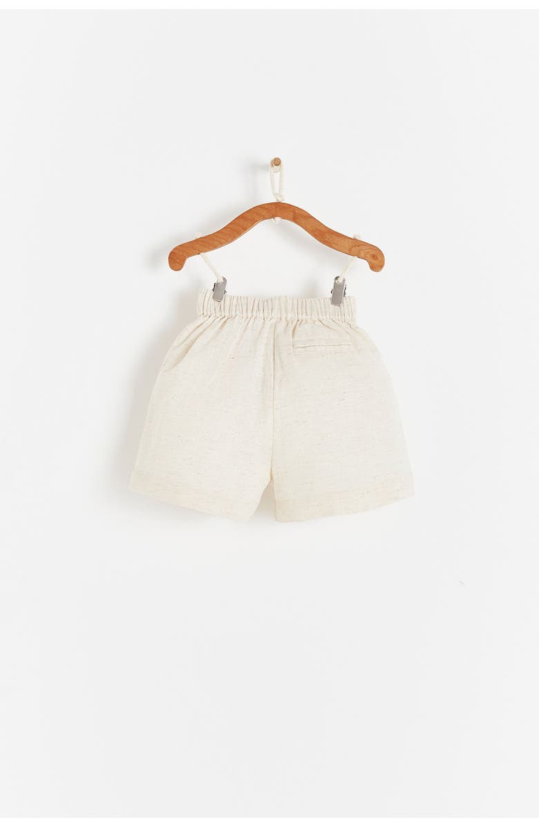 Babycottons Premium Cotton Linen Short for Infant, Alternate, color, Ivory