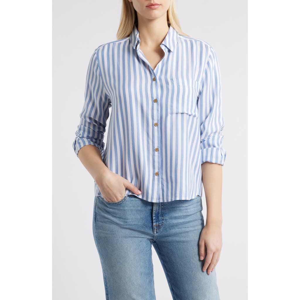 BEACHLUNCHLOUNGE BEACHLUNCHLOUNGE CANDACE STRIPE BUTTON-UP SHIRT