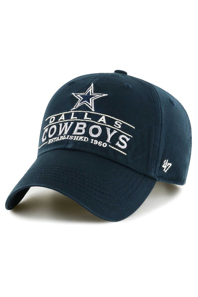 Men's '47  Navy Dallas Cowboys Vernon Clean Up Adjustable Hat, Main, color, Navy