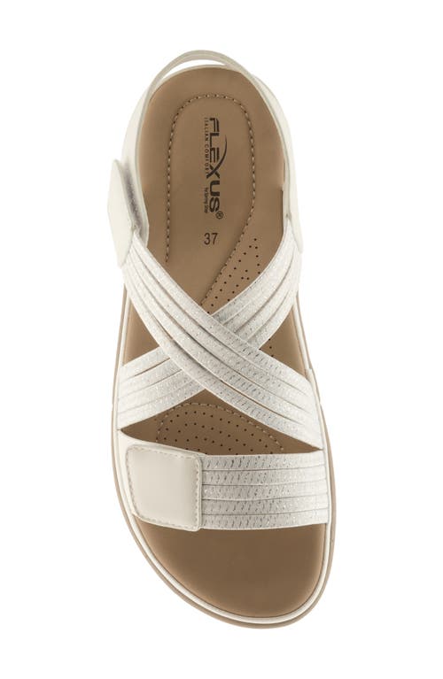 Flexus By Spring Step Crossbeam Sandal In White