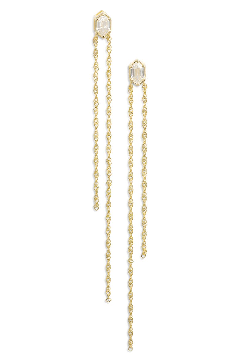 Singapore Chain Fringe Drop Earrings, Main, color, GOLD