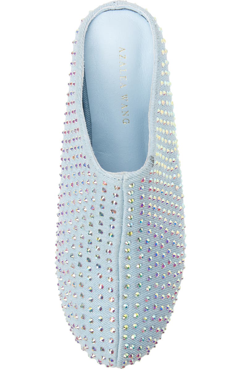 AZALEA WANG Jamal Crystal Denim Platform Clog, Alternate, color, Denim