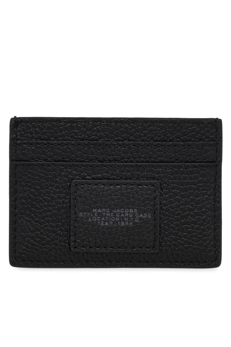The Leather Card Case, Alternate, color, BLACK