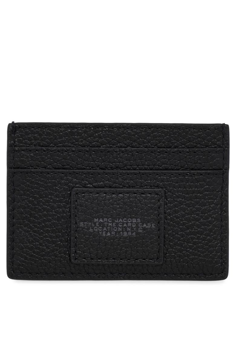 Marc Jacobs The Leather Card Case, Alternate, color, Black