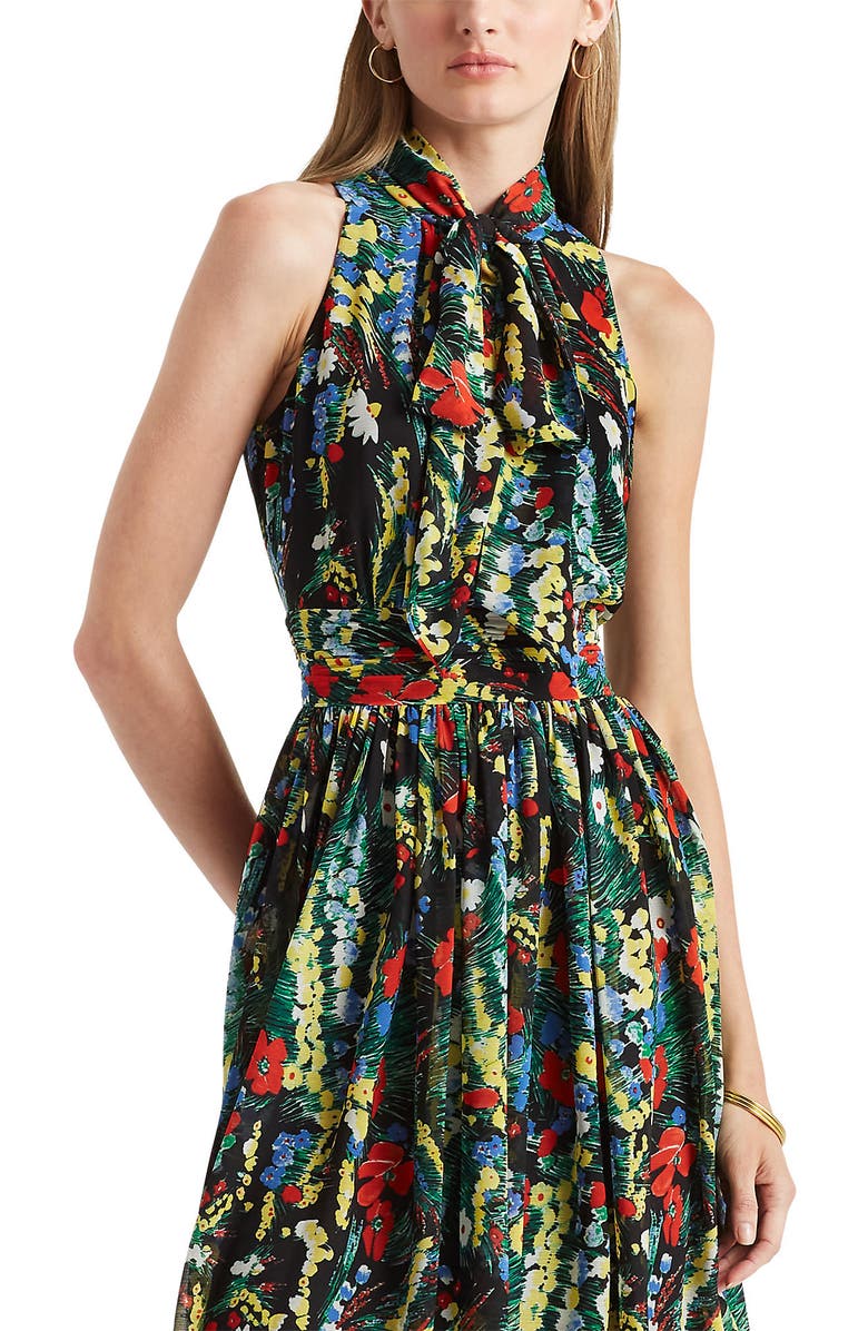 Ralph Lauren Crinkle Georgette Maxi Sundress, Alternate, color,