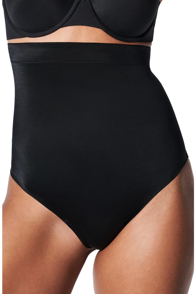 SPANXshape™ Suit Your Fancy High Waist Thong, Main, color, VERY BLACK