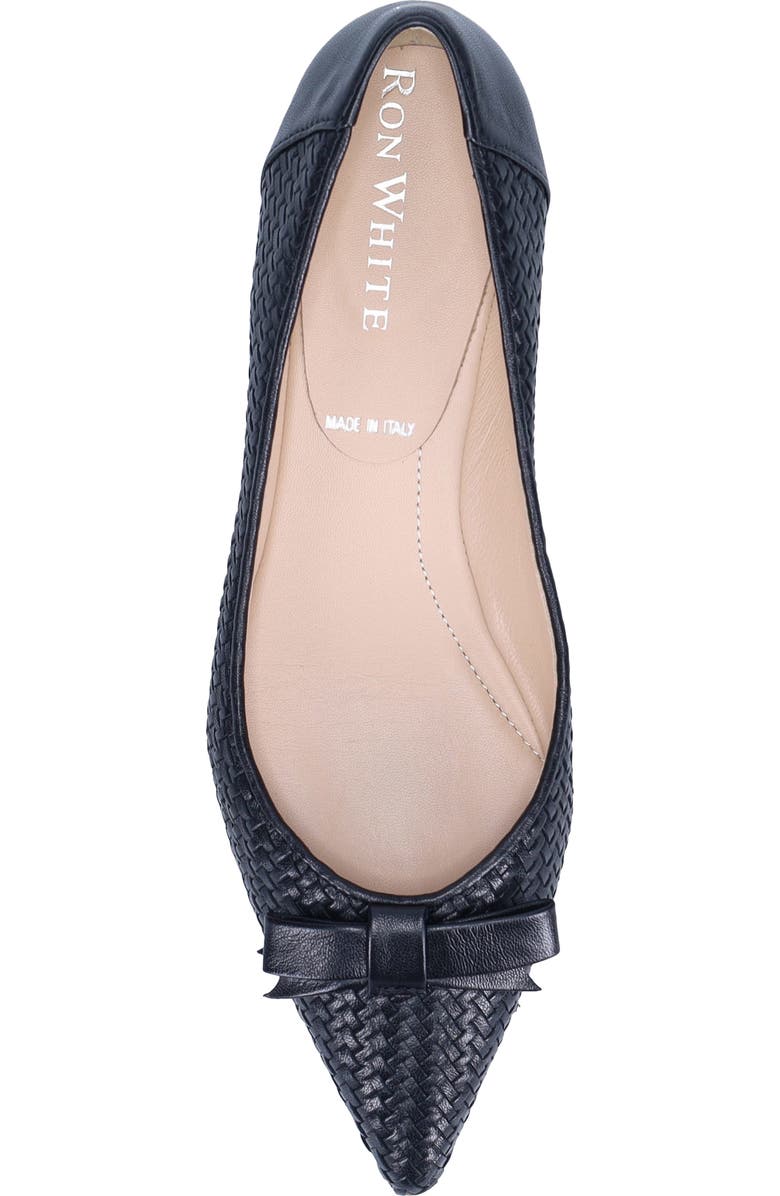 Ron White Jada Pointed Toe Flat, Alternate, color, Onyx