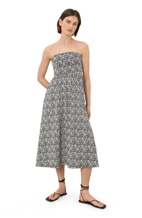 Fit & Flare Strapless Dress Made With Organic Cotton