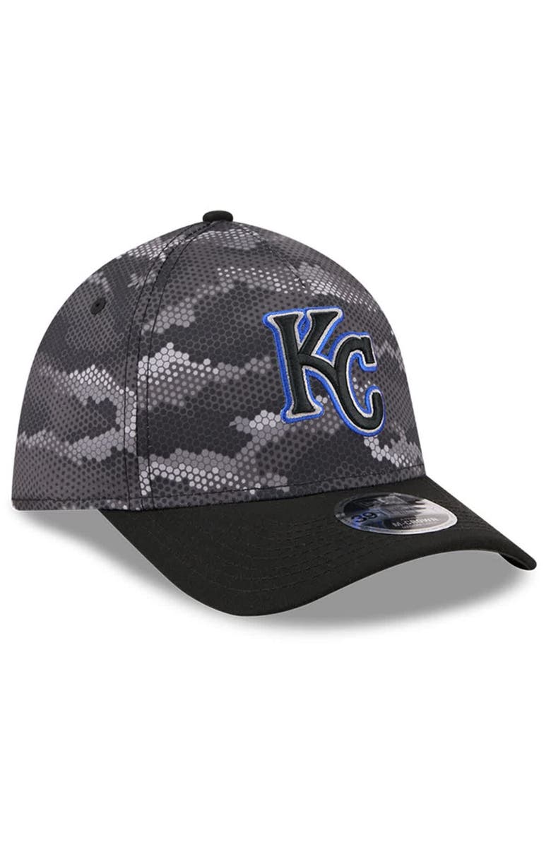 New Era Men's New Era Black Kansas City Royals Camo 39THIRTY A-Frame Flex Hat, Alternate, color, Black