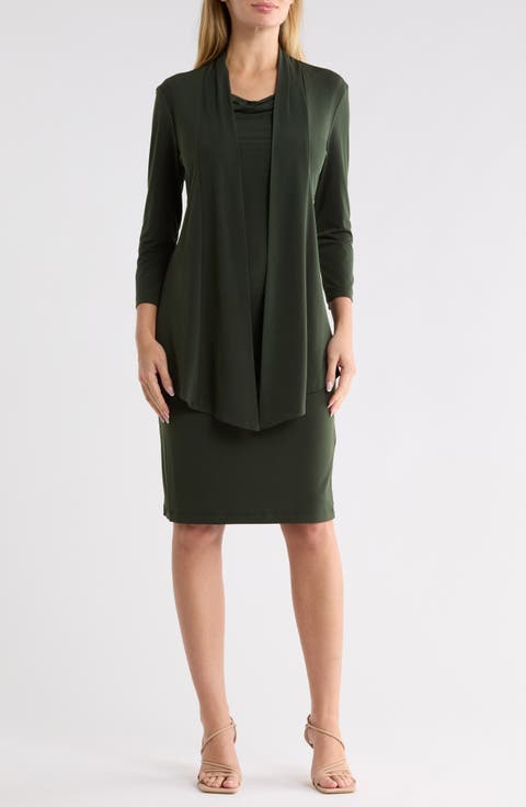 Long Sleeve Mock Jacket Dress