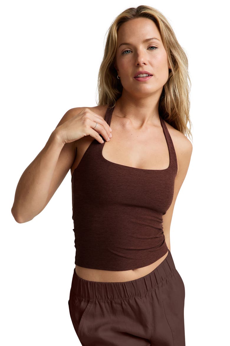 Spacedye Halter Crop Tank, Alternate, color, ICED MOCHA HEATHER