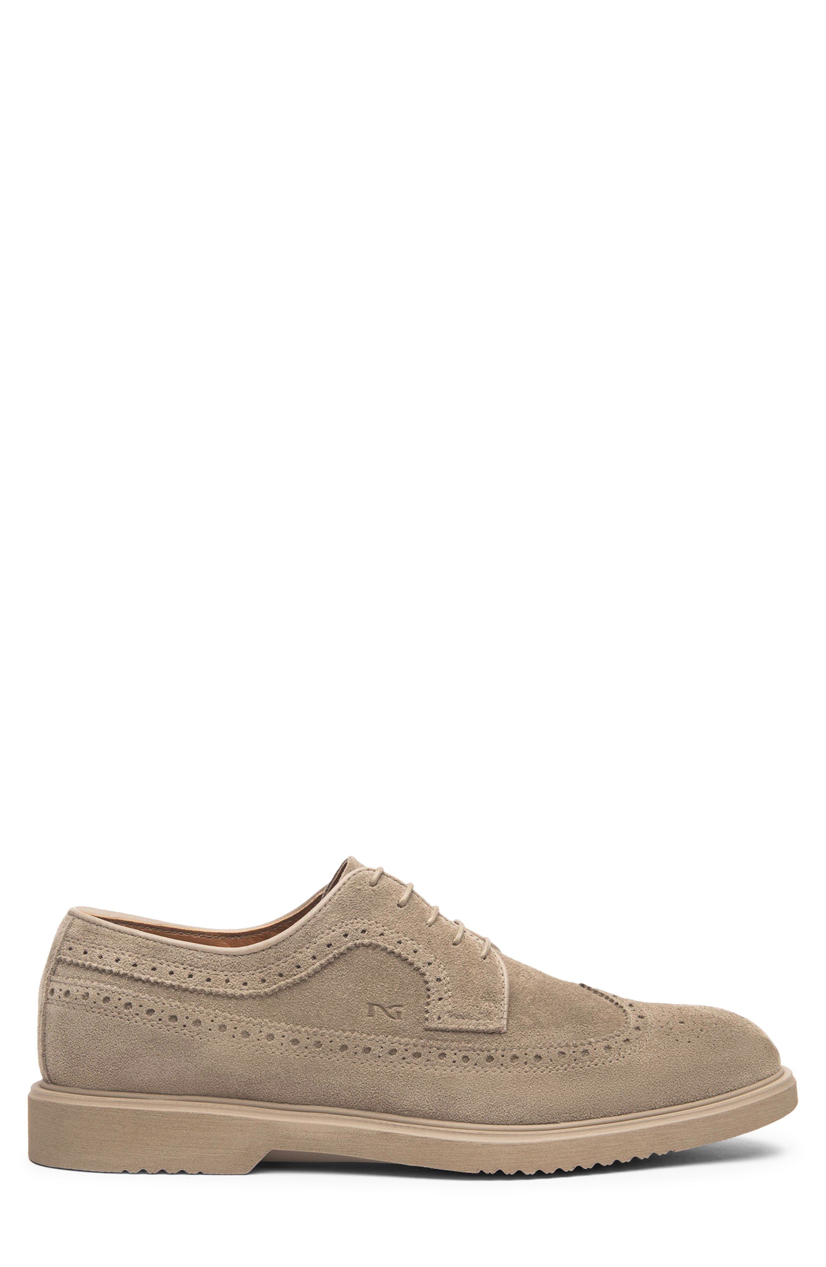 NeroGiardini Wingtip Derby, Alternate, color, Taupe