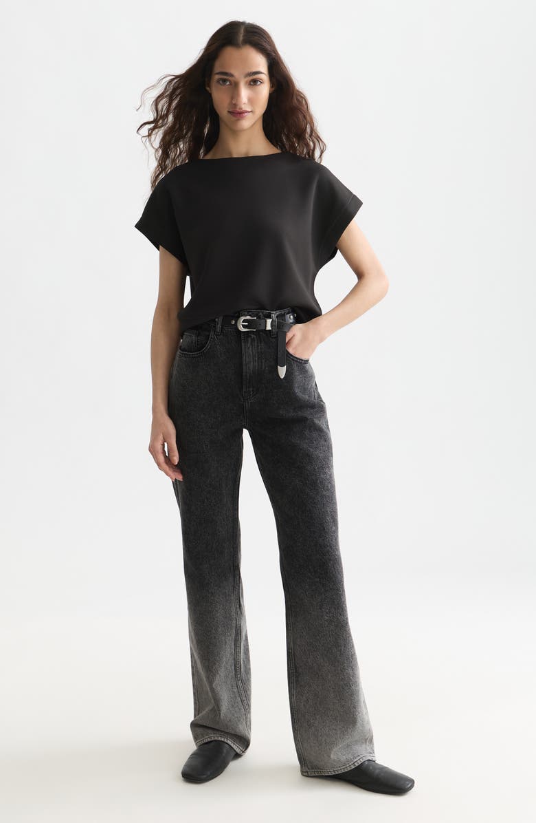 Scotch & Soda Short Sleeve Sweatshirt, Alternate, color, Meteorite
