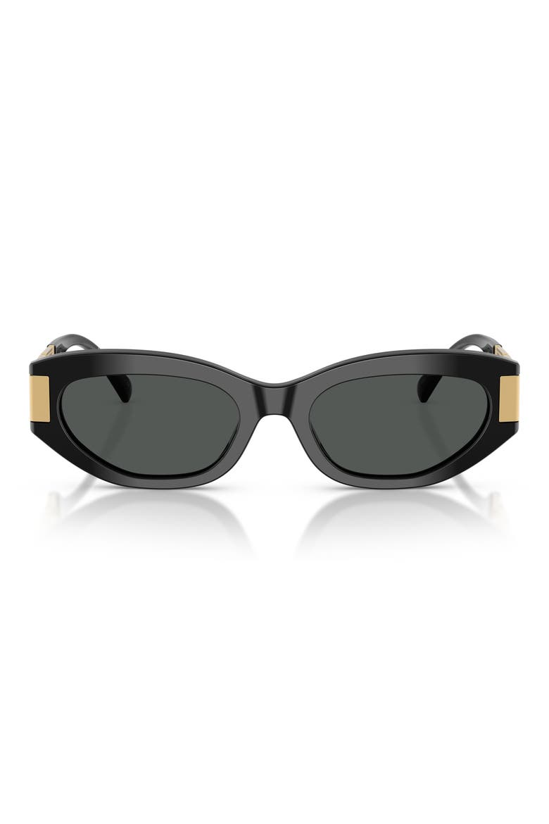 54mm Cat Eye Sunglasses, Main, color, BLACK / DARK GREY
