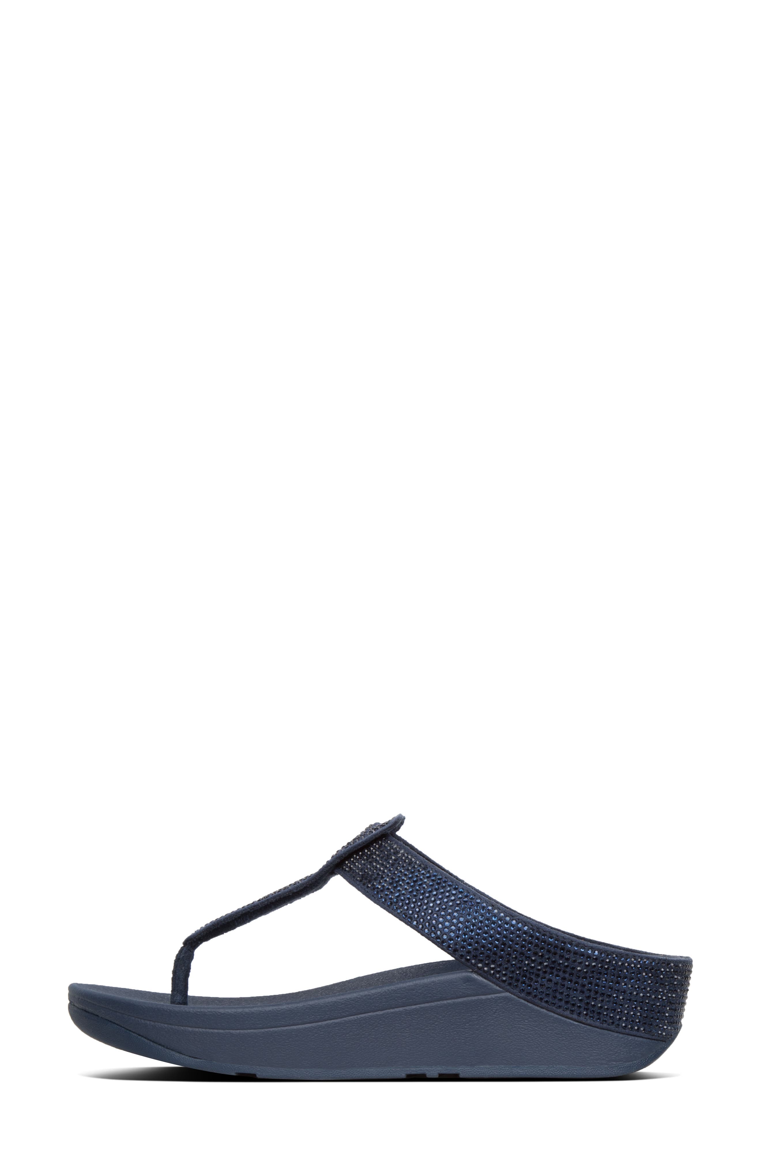 Isabelle Toe Post Wedge Sandal, Alternate, color, MIDNIGHT NAVY