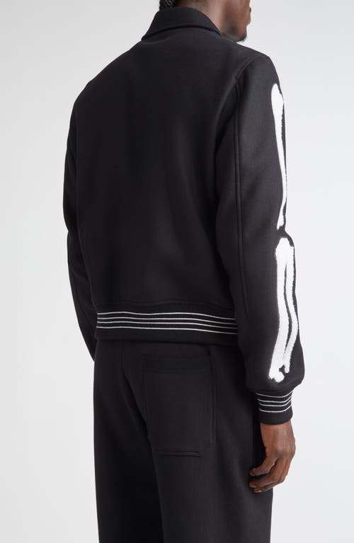 Amiri Bones Snap-button Wool Jacket In Black