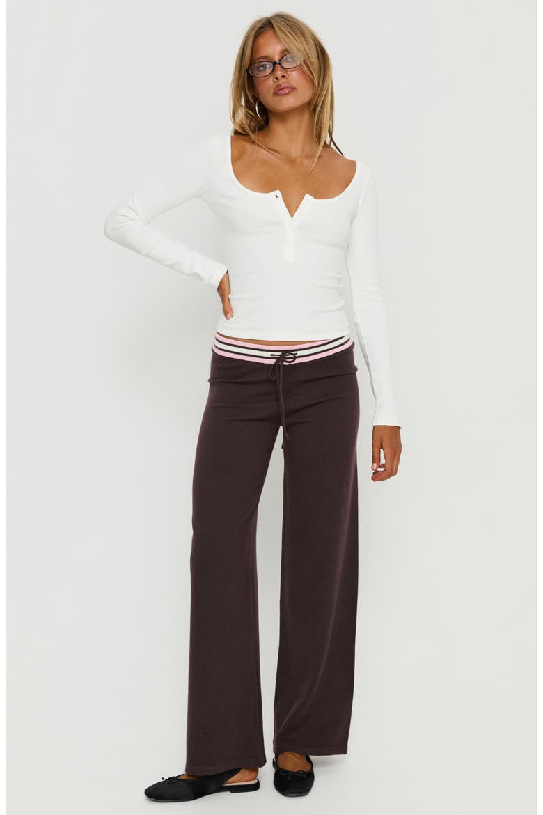 Kelsie Organic Cotton Blend Henley, Alternate, color, WHITE