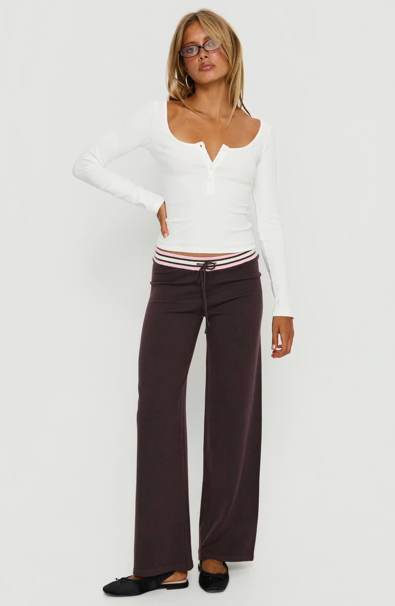 Princess Polly Kelsie Organic Cotton Blend Henley, Alternate, color, White