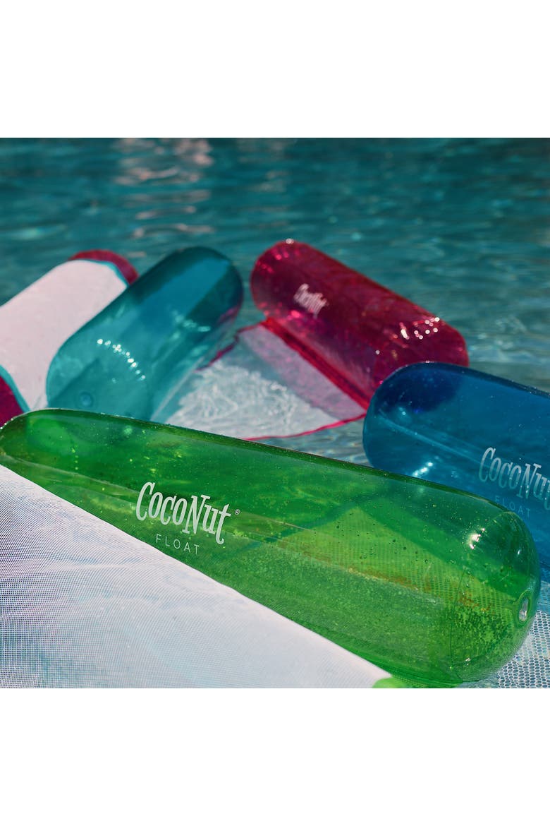 Green Glitter Hammock Pool Lounger 49" X 30" Inflatable Drifter, Alternate, color, Green