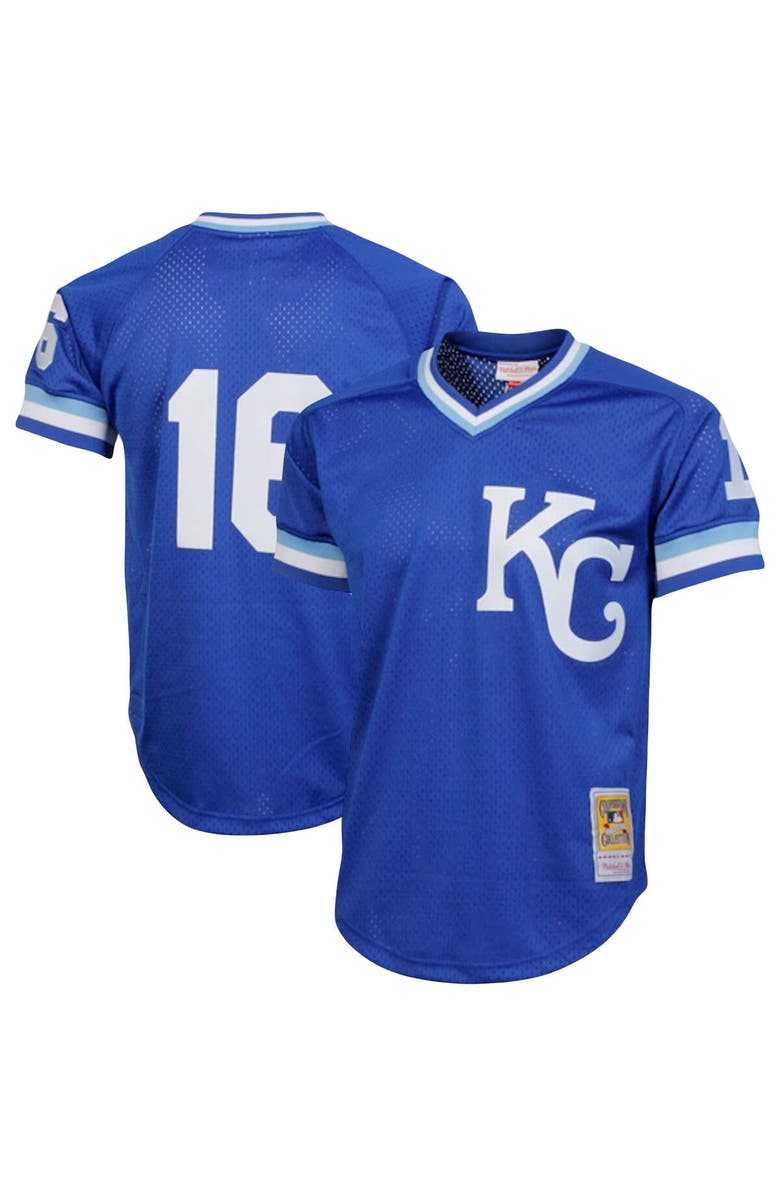 Mitchell & Ness Men's Mitchell & Ness Bo Jackson Royal Kansas City Royals Cooperstown Collection Big & Tall Mesh Batting Practice Jersey, Main, color, Royal