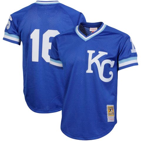 Men's Mitchell & Ness Bo Jackson Royal Kansas City Royals Cooperstown Collection Big & Tall Mesh Batting Practice Jersey