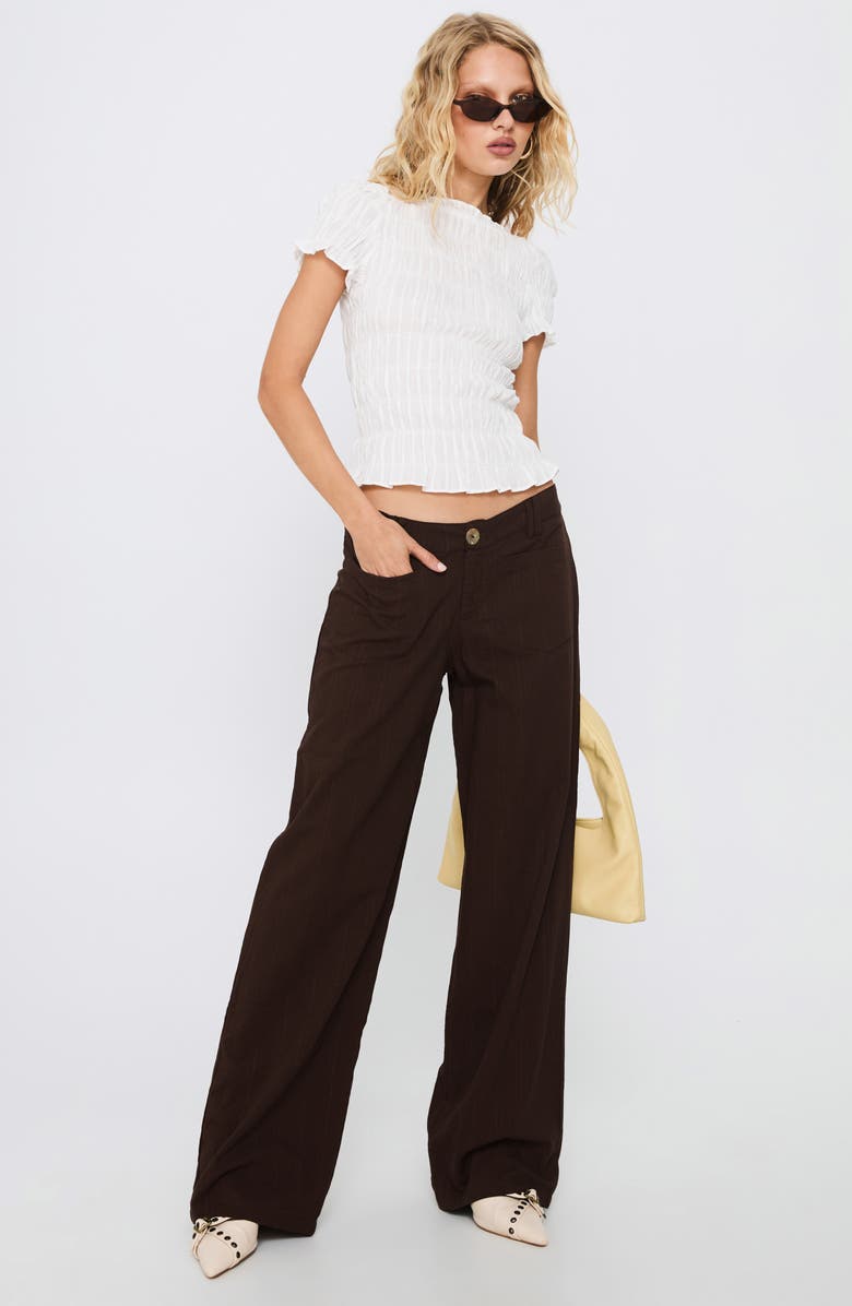 Princess Polly Romelle Smocked Cotton Top, Alternate, color, 