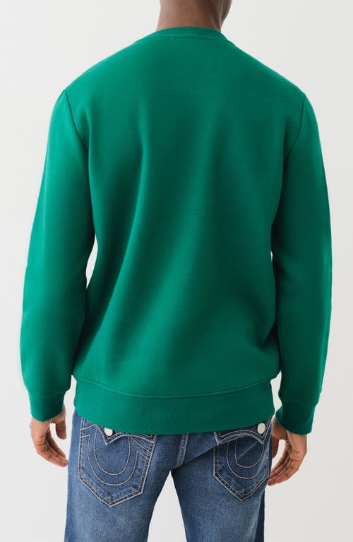 True Religion Embossed Logo Graphic Sweatshirt In Aventurine