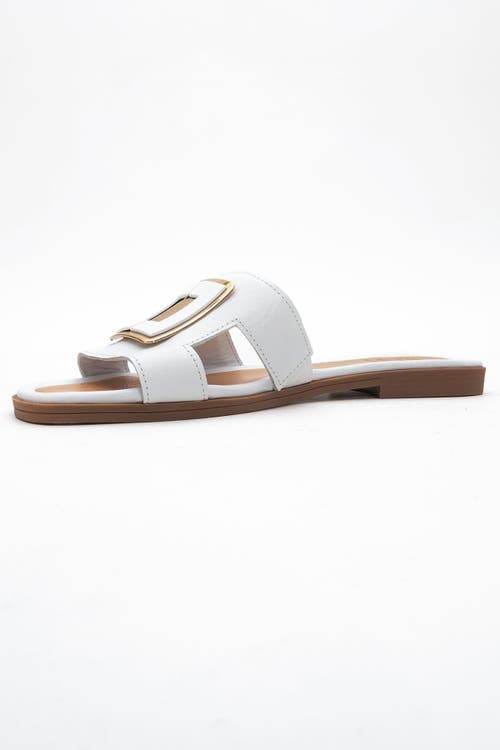 Forever & Always Shoes Millie Leather Buckle Slide