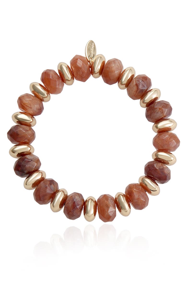 Beaded Stretch Bracelet, Alternate, color, BROWN