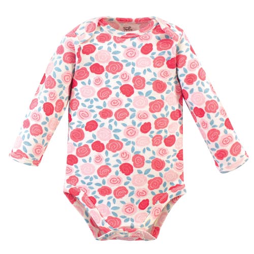 Touched By Nature Little Soft Organic Cotton Long-sleeve One-piece Essentials In Pink