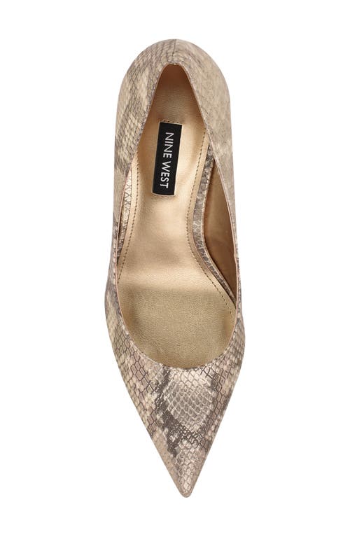 Shop Nine West Deonne Pointed Toe Pump In Gold 710