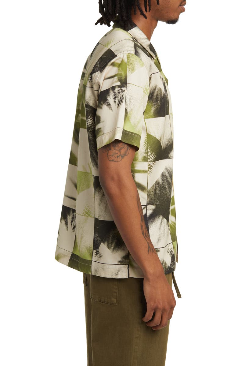 Saturdays NYC Canty Disco Print Short Sleeve Camp Shirt, Alternate, color, 