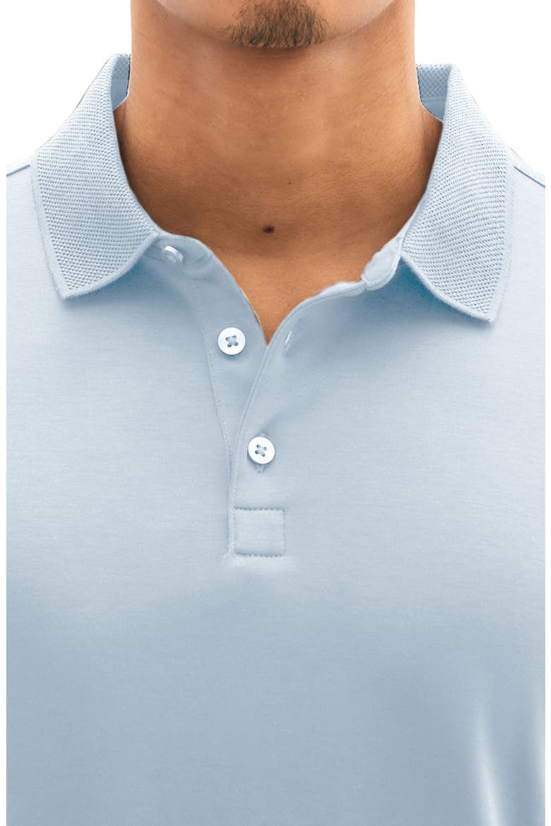 Georgia Long Sleeve Polo, Alternate, color, BLUE HAZE