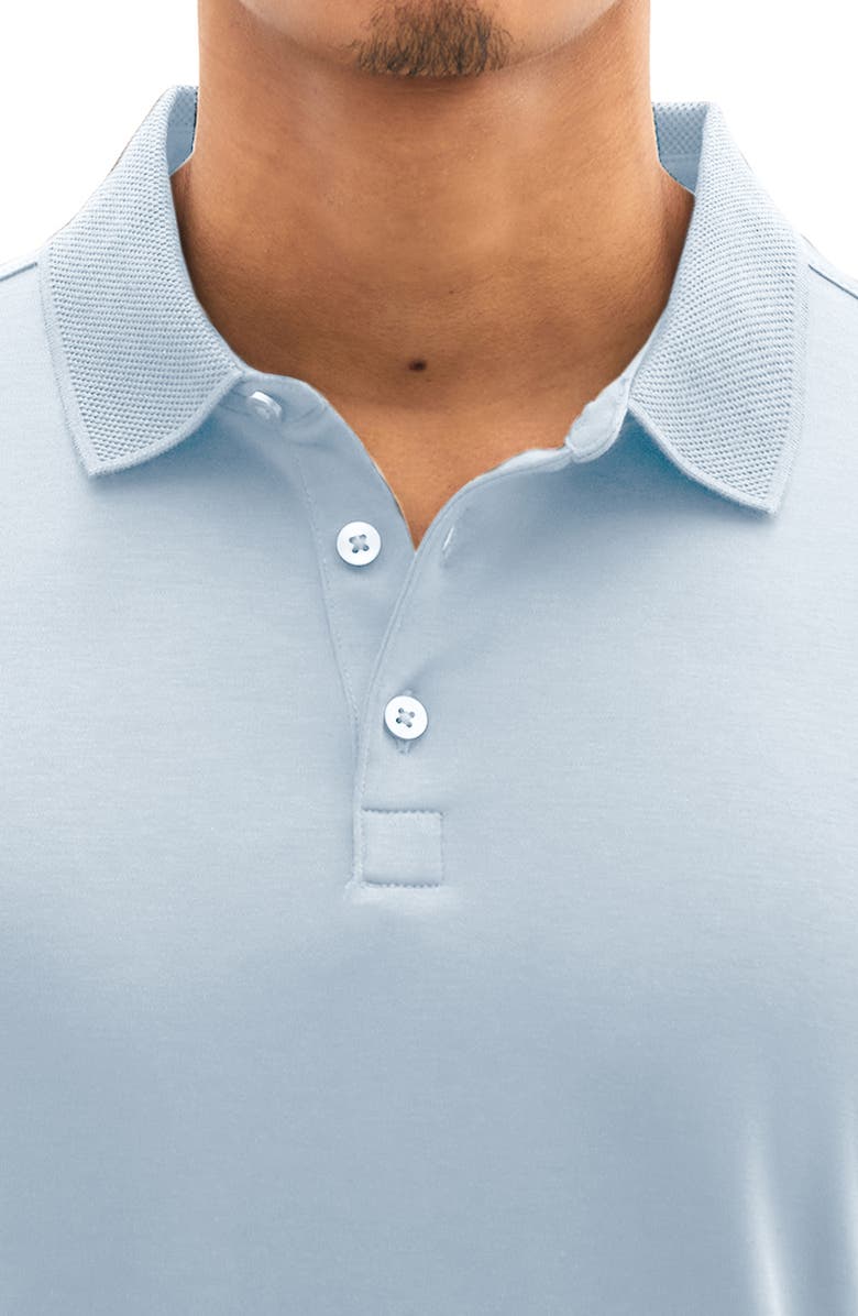 Robert Barakett Georgia Long Sleeve Polo, Alternate, color, Blue Haze