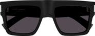 Saint Laurent 55mm Polarized Flat Top Sunglasses