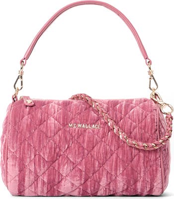 MZ Wallace Crosby Quilted Velvet Barrel Crossbody Bag | Nordstrom