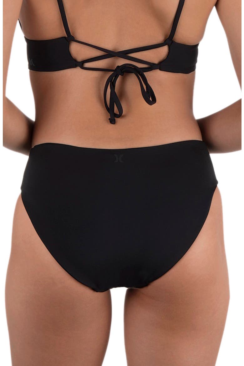Solid Bikini Bottoms, Alternate, color, BLACK