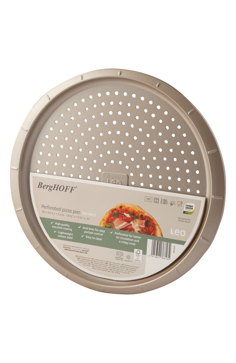BergHOFF Leo Balance Perforated Pizza Pan, Alternate, color, Golden