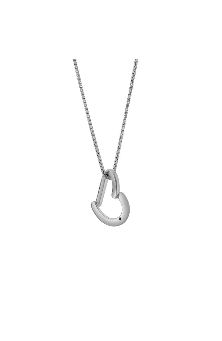 LuvMyJewelry Lorina Sterling Silver 0.01 Ct Diamond Open Heart Pendant, Alternate, color, 925 Sterling Silver