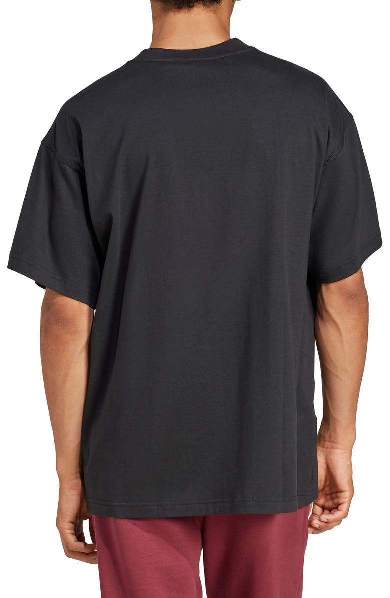 adidas Trefoil Essentials Oversize Cotton T-Shirt, Alternate, color, Black