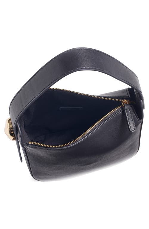Madewell The Sculpted Metal Wristlet Bag In Black
