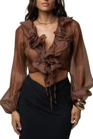 JLUXLABEL Delilah Ruffled Top