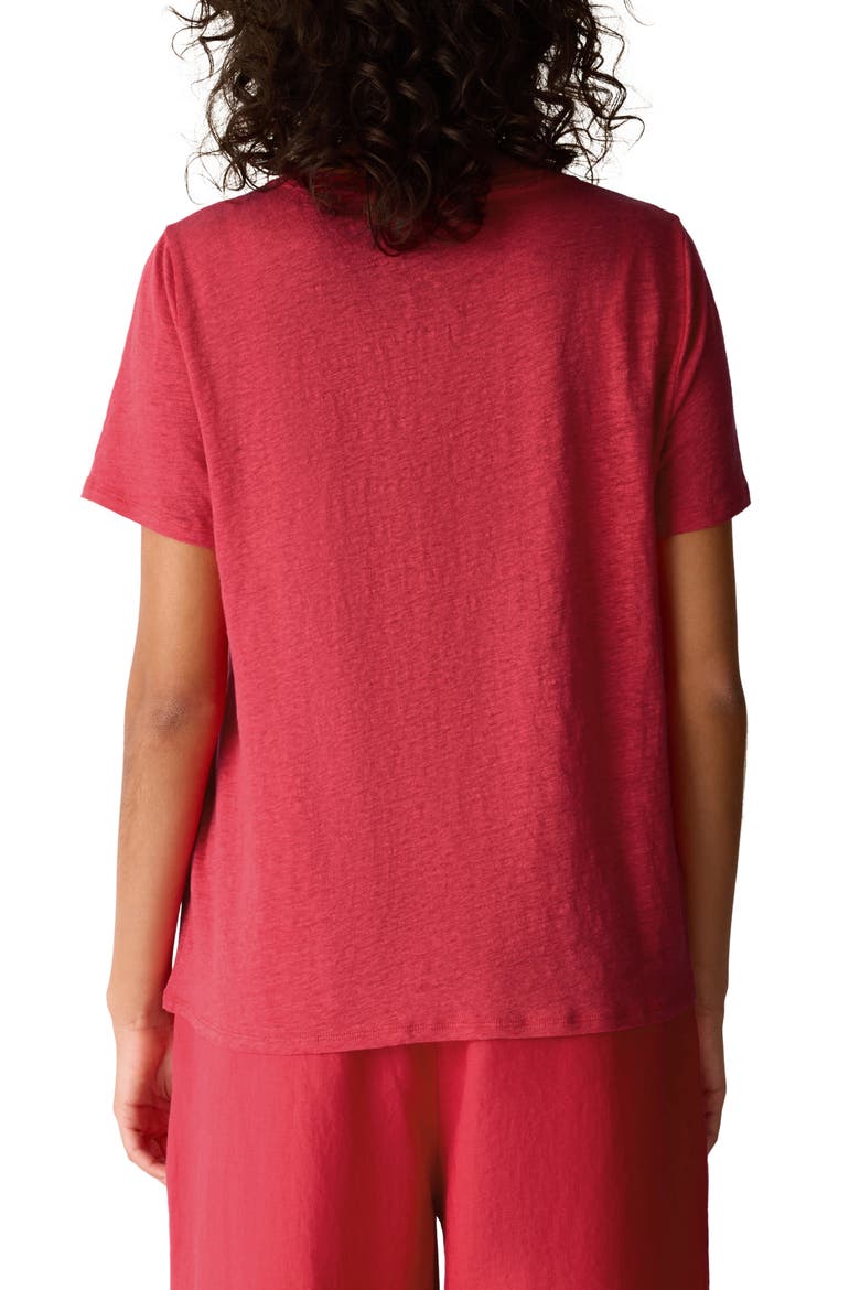 Organic Linen Crewneck T-Shirt, Alternate, color, GRNDN